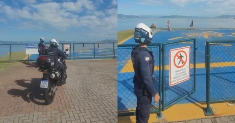Mulheres transformam área de pouso de helicópteros em ‘ringue improvisado’ em Florianópolis