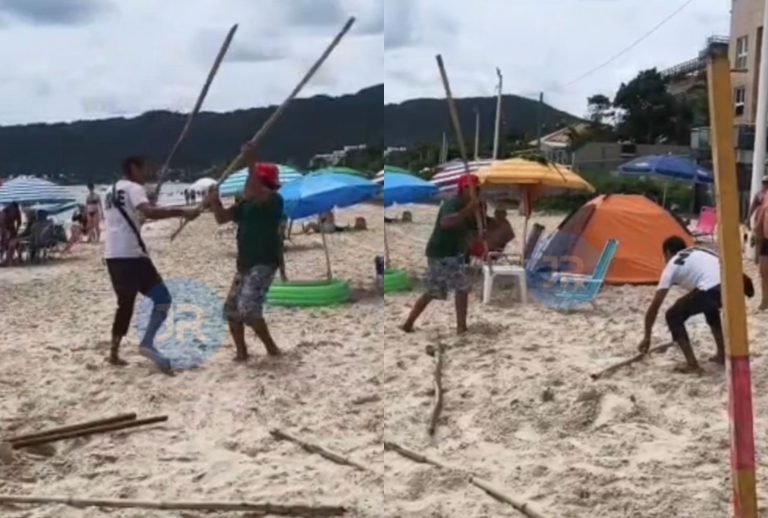 ‘Star Wars Bambu’: briga por espaço na areia viraliza em praia de Florianópolis