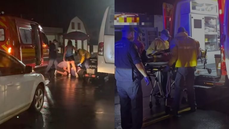 Idoso sofre mal súbito e colide bicicleta elétrica contra ônibus&nbsp;em São João Batista
