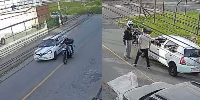 ‘Parei de propósito mesmo’, admite motociclista após freada brusca causar acidente na Grande Florianópolis