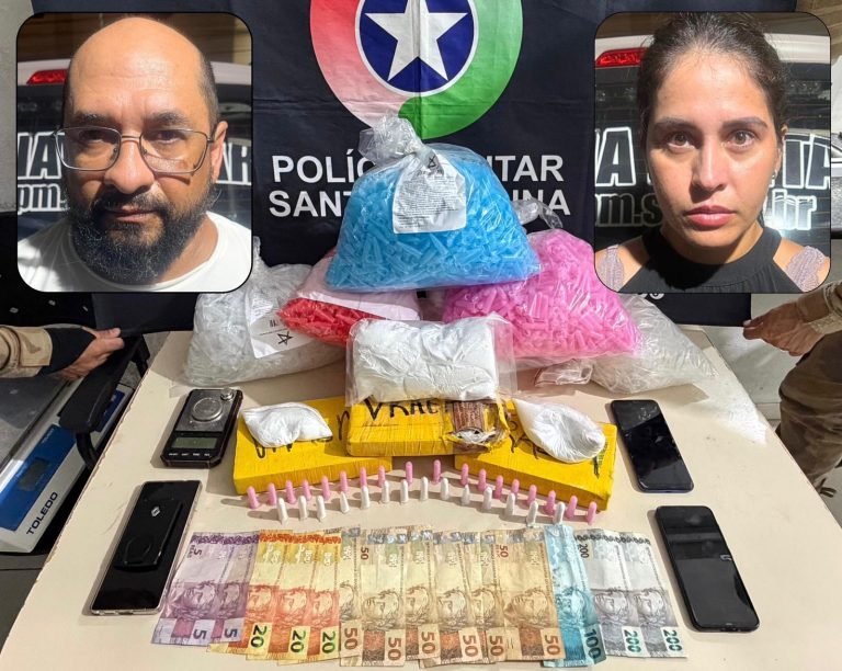 ‘Disk pó funcionando a todo vapor’: casal é preso pela PMSC com esquema de delivery de drogas em Itapema