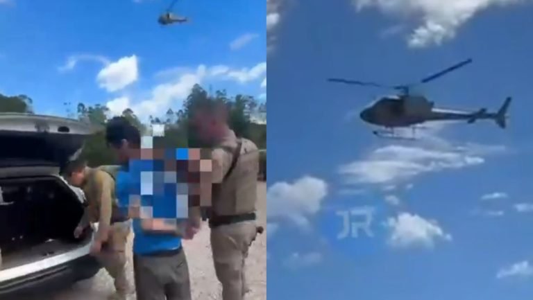 Estuprador foragido é preso em operação da PMSC no Vale do Rio Tijucas: ‘até helicóptero’