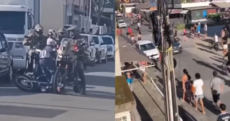 ‘5 estrelas’: motociclista da fuga da PMSC, é capturado e movimenta bairro em Itajaí