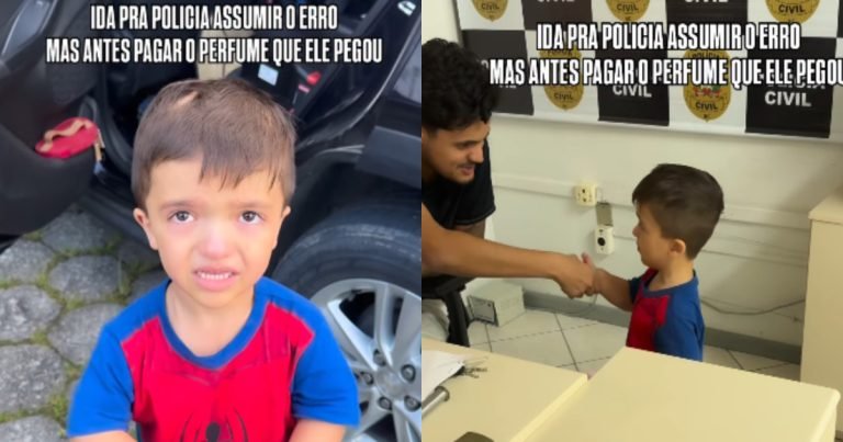 “Eu vim pedir desculpa”: pai grava lição com filho em delegacia de Santa Catarina e cena viraliza