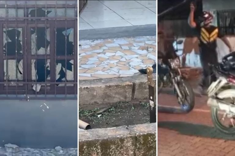‘Quebraram tudo’: vídeo mostra como ficou casa após vingança de motoboys em Joinville