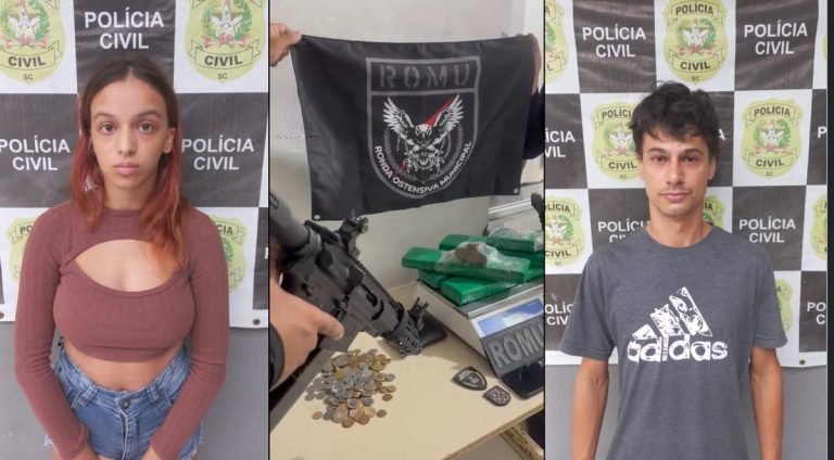Casal é preso pela GM por tráfico de drogas em Itapema