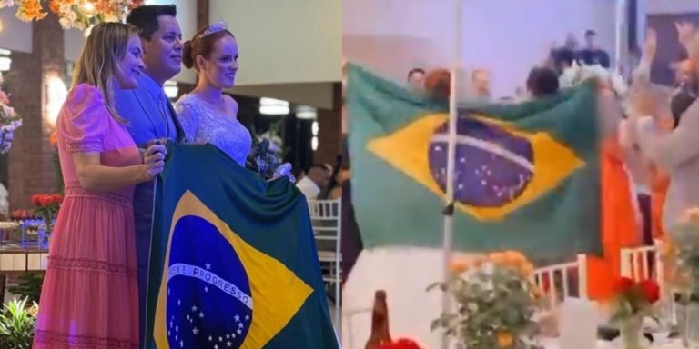 Casamento ‘patriota’ em SC tem música ‘bolsonarista’ e bandeira do Brasil: ‘proibido petistas’