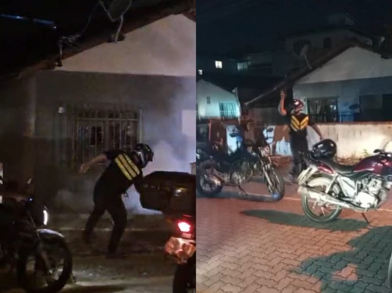 ‘Jogaram até bomba de cocô’: motoboys se vingam de morador que ameaçou entregador com facão em Joinville