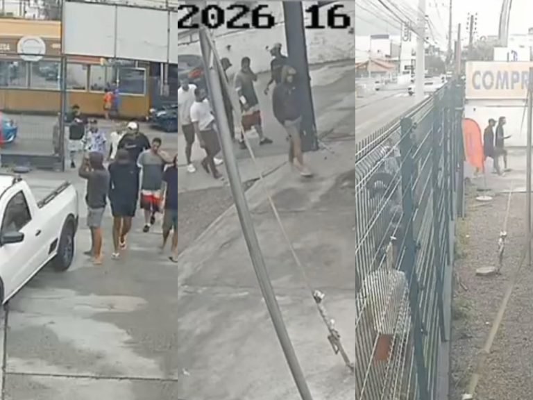 Vídeo mostra arrastão de criminosos em revenda de Florianópolis: ‘levaram 11 carros’