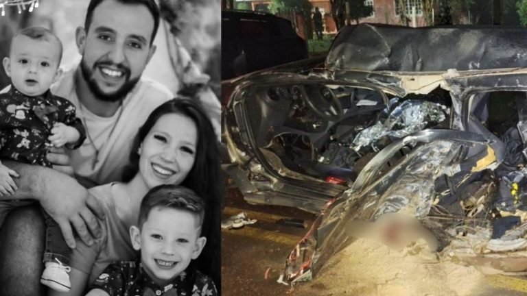 ‘Morreu a família inteira’: casal e dois filhos morrem em grave acidente em SC