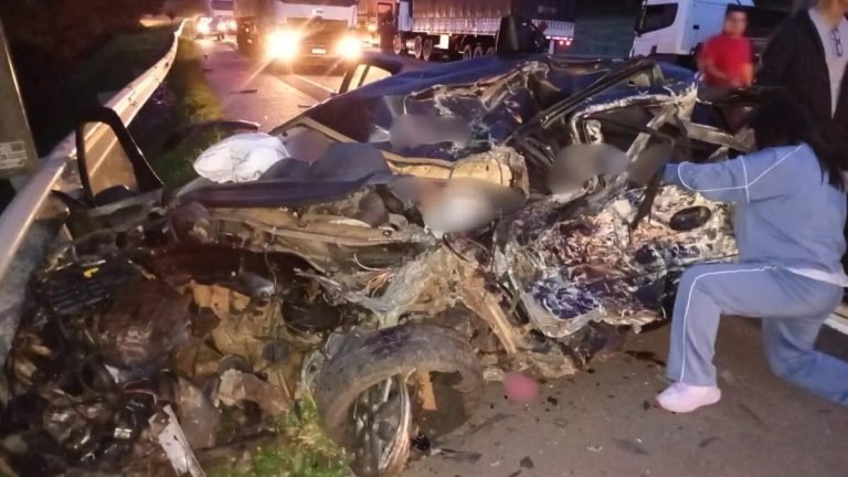 ‘Três mortos, entre eles uma criança’: carro de Curitibanos bate de frente com caminhão no Paraná