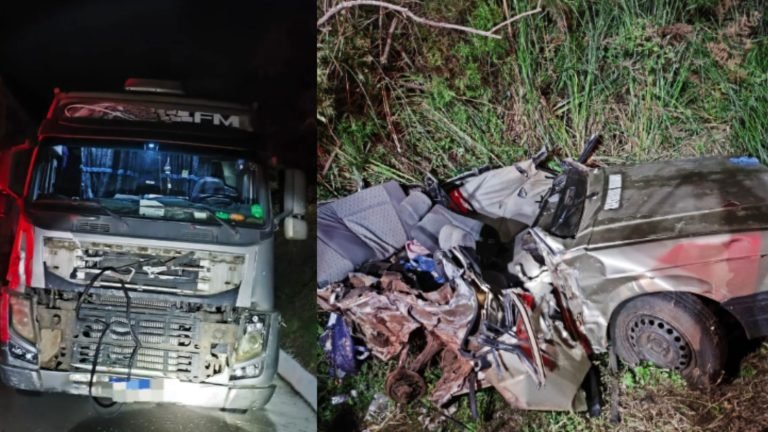 ‘Tragédia’: mulher e bebê morrem após carro bater em caminhão no Oeste de SC