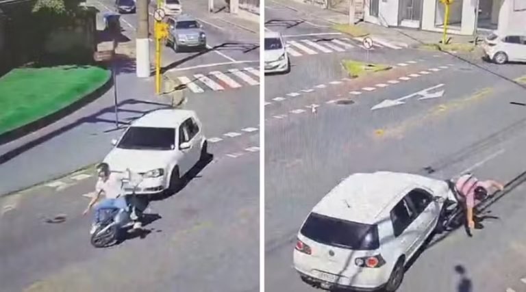 ‘Carro com sangue e para-brisa quebrado’: servidor público é preso após atropelar motociclistas de propósito em SC