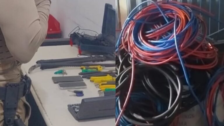Cidades ficam sem internet após dupla furtar 430 kg de cobre de base de operadora no Sul de SC