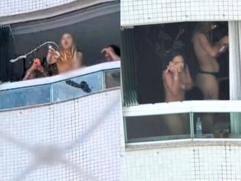 ‘Champagne estourado’: vizinhos denunciam e PM flagra mulheres nuas na janela de apto em BC