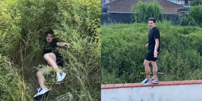 Cansado de reclamar, vizinho faz vídeo para expor matagal em terreno baldio em SC e viraliza nas redes