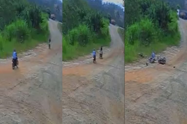 ‘Não é louco, ele tá me vendo’: motos batem de frente no interior de Tijucas