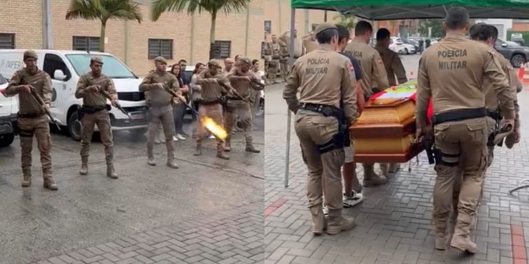 “Pai presente e amigo leal”: despedida de sargento da PMSC é marcada por comoção em SC