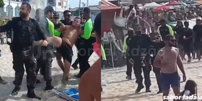 Guardas são atacados durante fiscalização a carrinhos irregulares em praia de Florianópolis