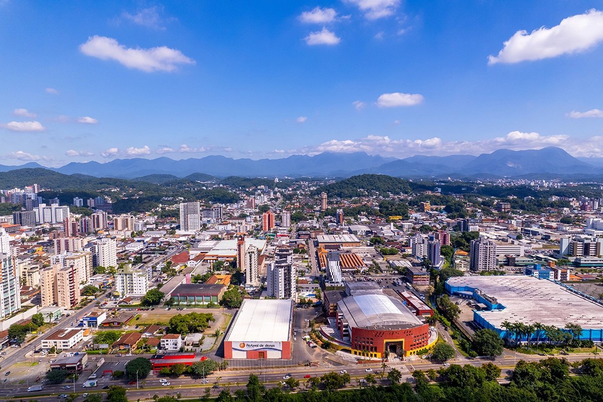 Vista aérea de Joinville (SC) — Foto: Photo Drone Joinville